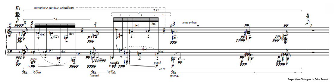 Perspectivae Sintagma I score extract