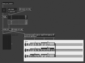 one of the engine remodeling the voice’s prosody onto a generated rhythmic grid _ Olivier Pasquet _2021