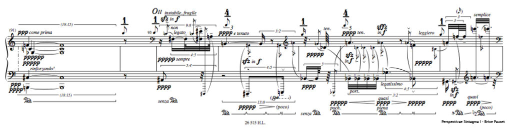 Perspectivae Sintagma I score extract